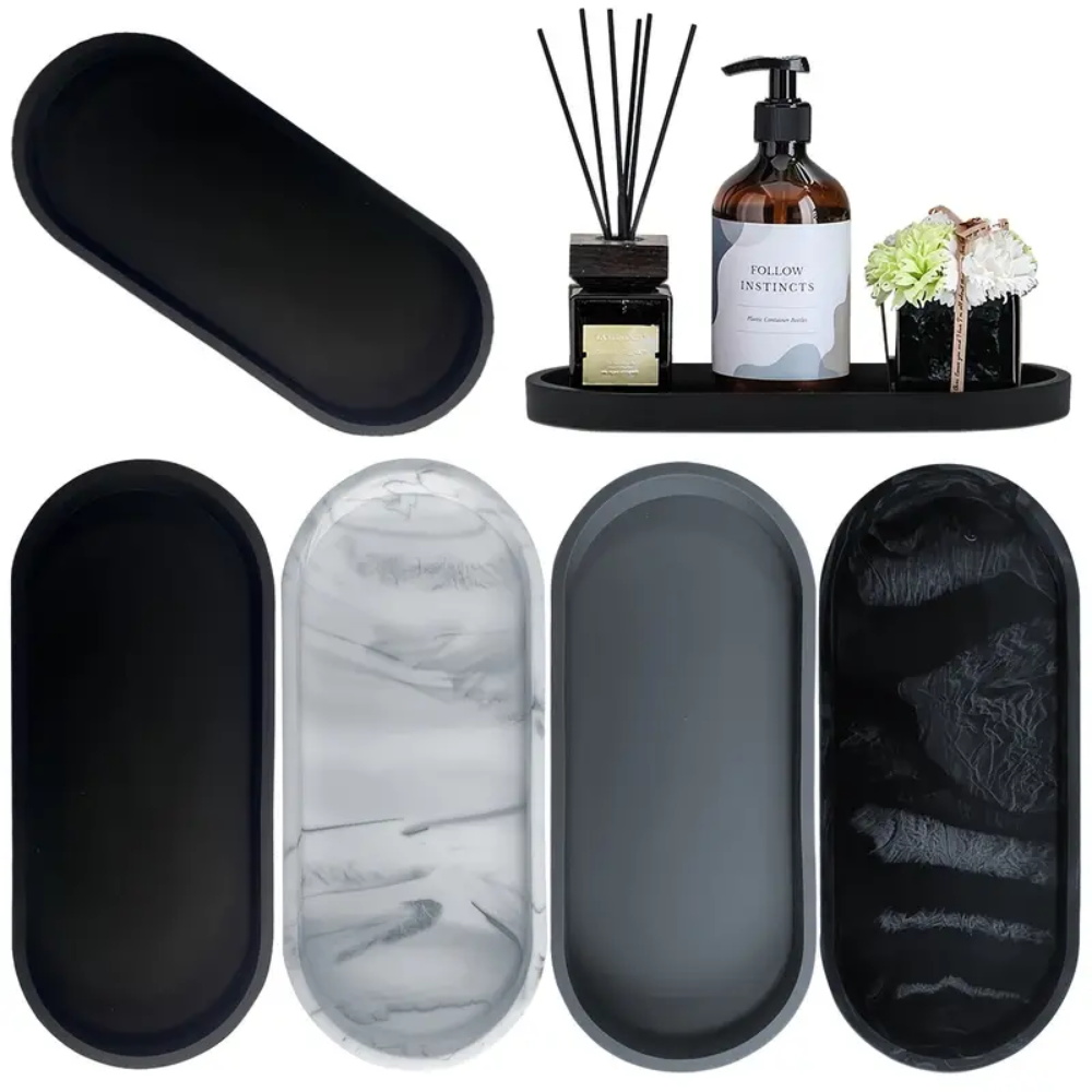 Vanity Home Decor - 1Pc Bathroom Vanity Silicone Tray, Rectangular