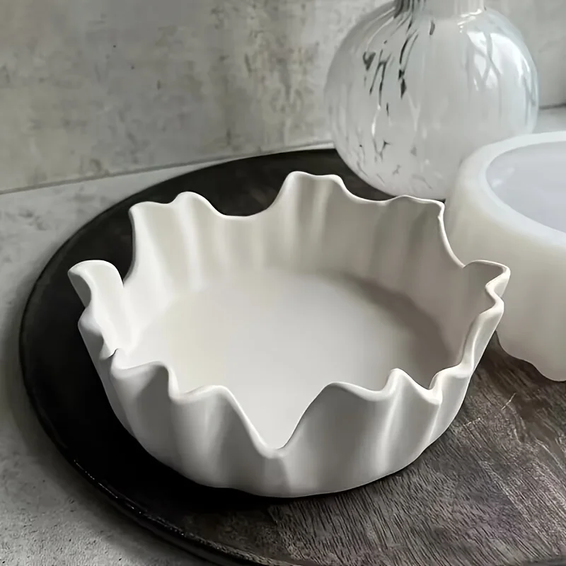 Home Decor White - Irregular Storage Tray Silicone Mold Gypsum