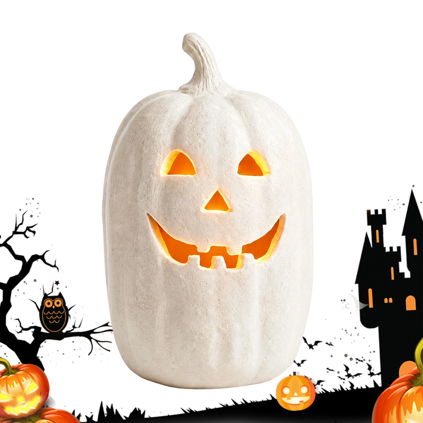 Home Decor Handmade - Spooky Pumpkin Lanterns Pumpkin Handmade Resin