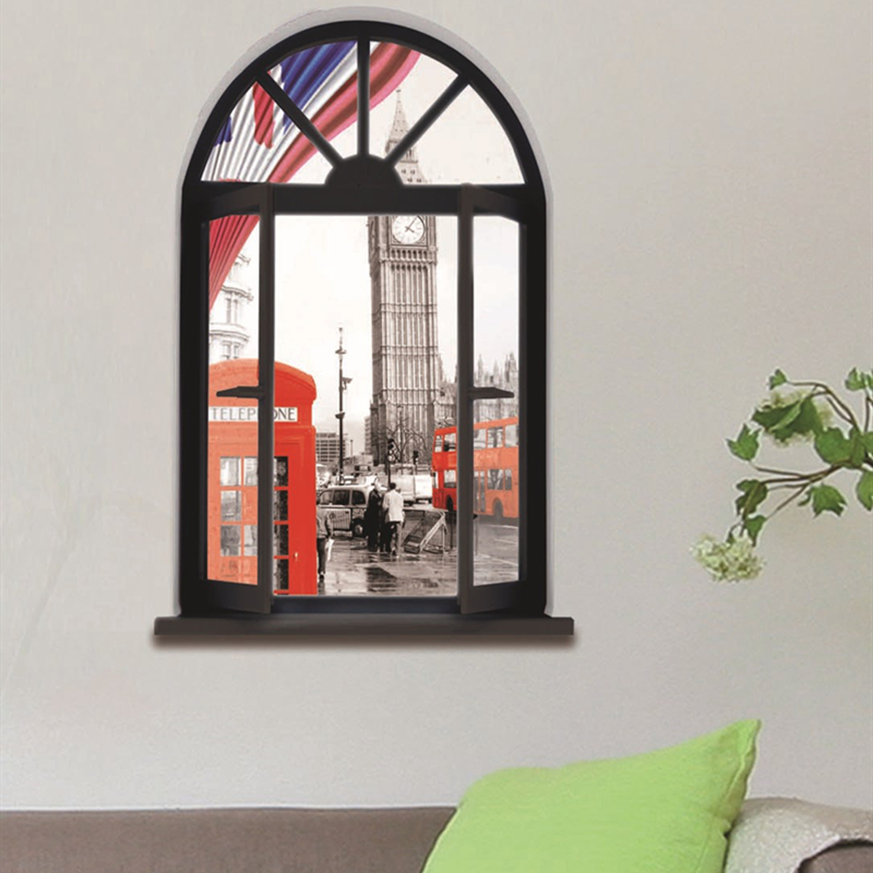 Home Decor London - London City Street View Mural Clock