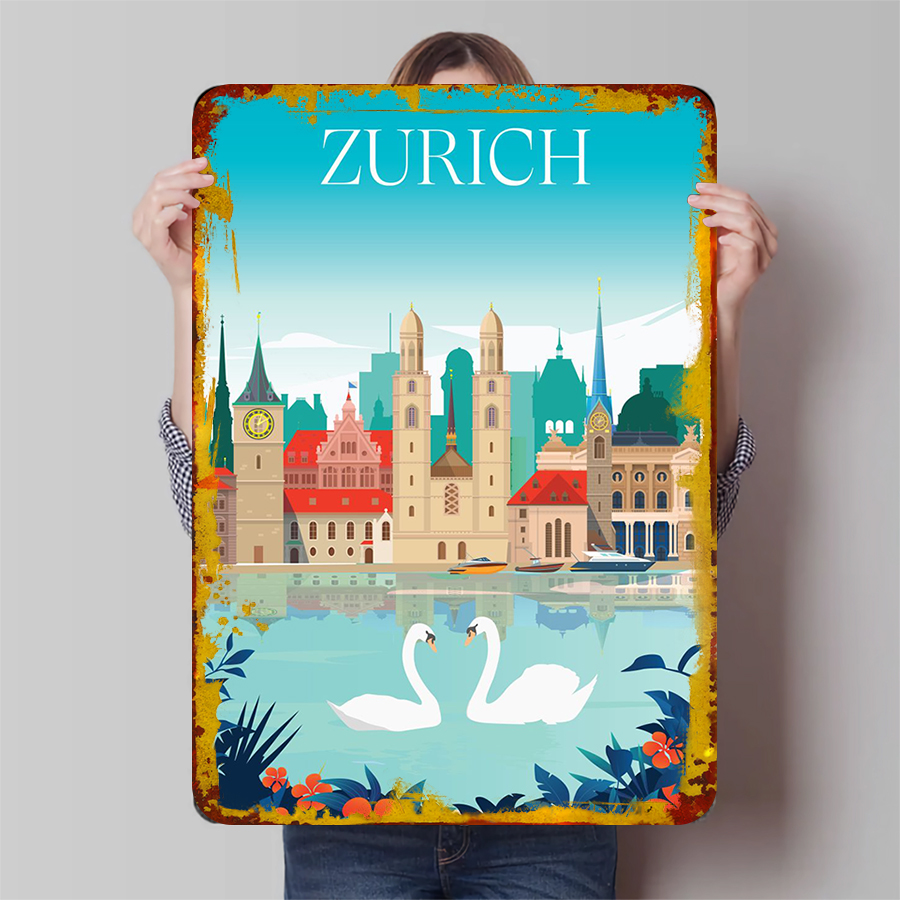 Home Decor Zurich - Zurich City Skyline with Lake View