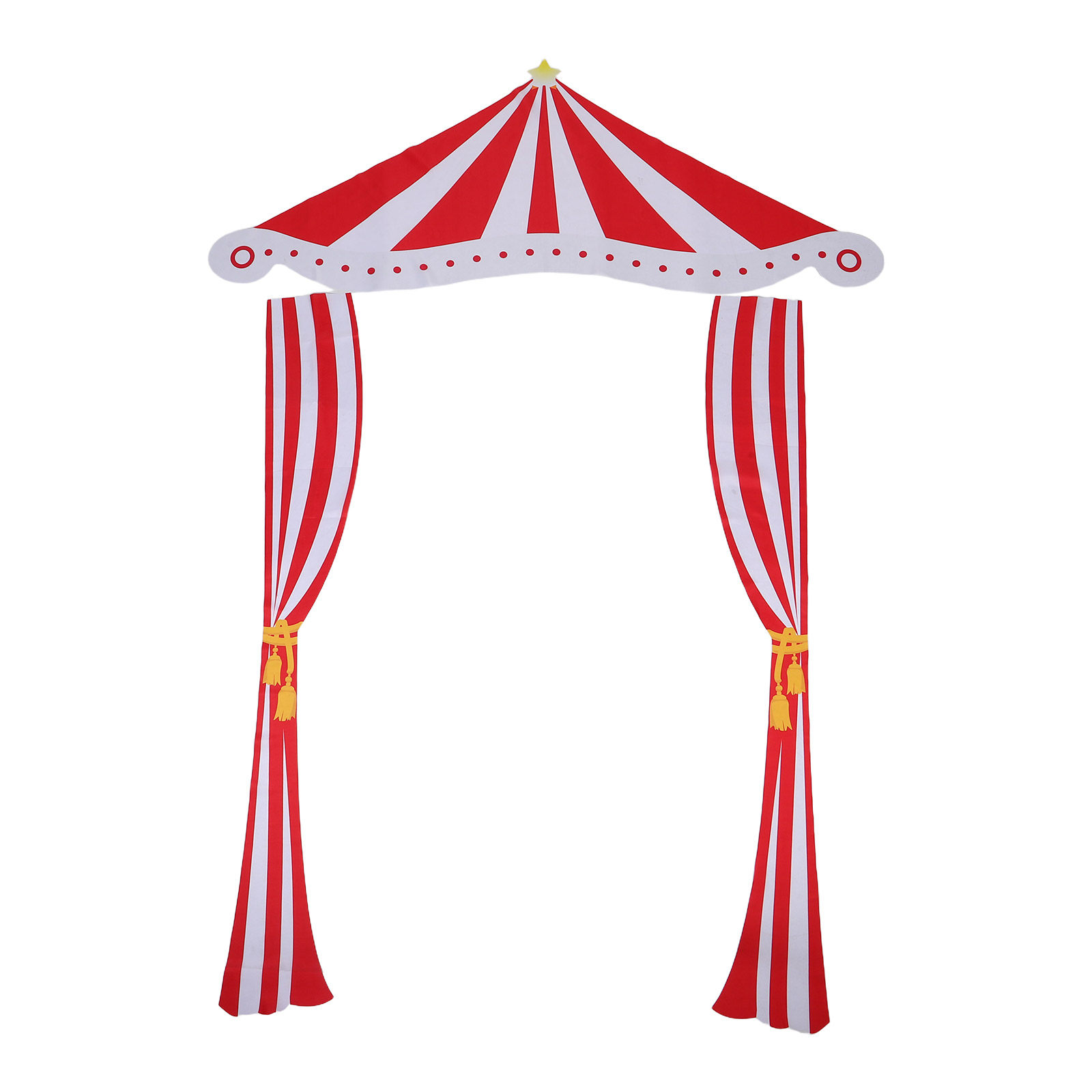 Home Decor White - Carnival Theme Backdrop Red White Striped