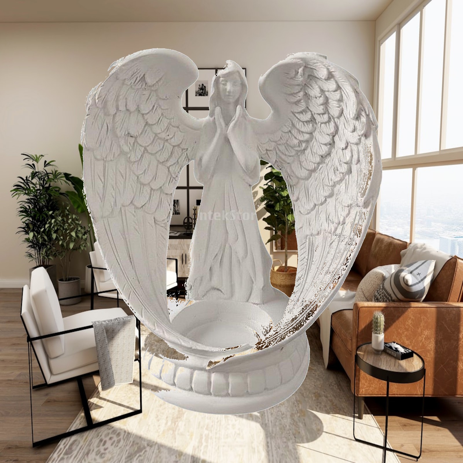 Home Decor White - White Resin Angel Statue Nordic design