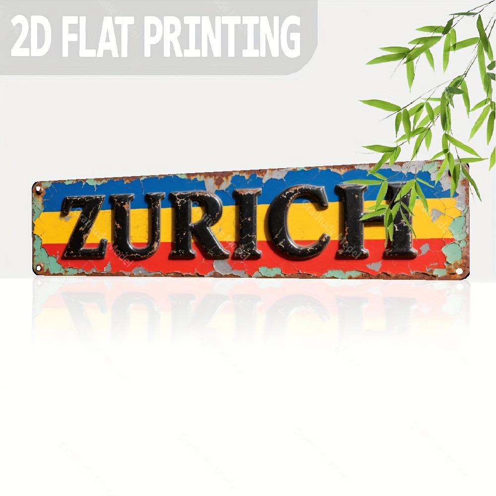 Home Decor Zurich - Custom Zurich Sign 2D Flat 1pc