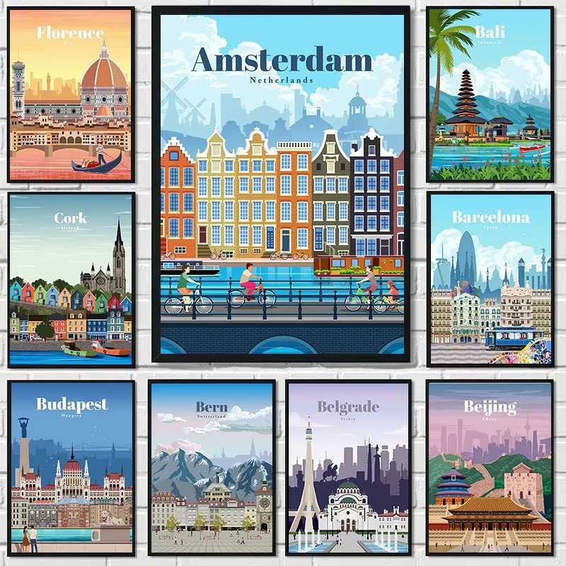 Home Decor London - Diamond Painting Amsterdam Tokyo London Iceland