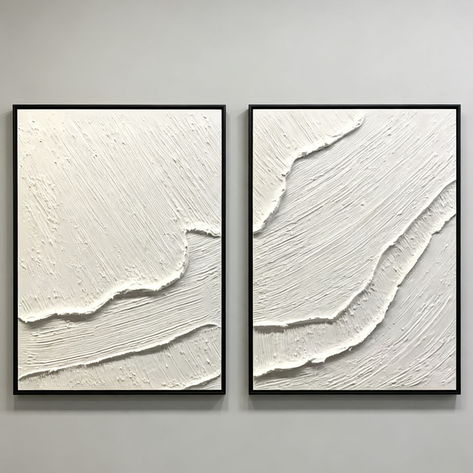 Hand-Painted White 3D Thick Te - Home Decor White ulasan dan harga