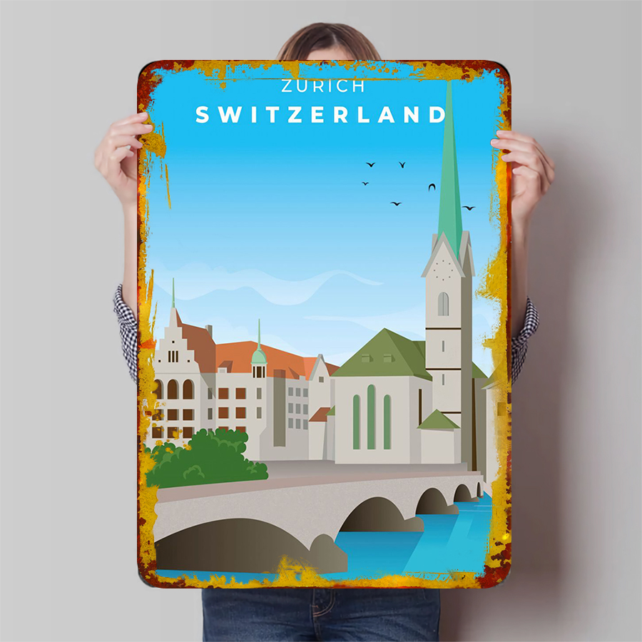 Zurich Switzerland Cityscape M - Home Decor Zurich ulasan dan harga