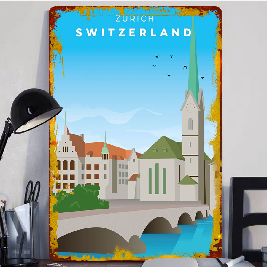 Zurich Switzerland Cityscape M - Home Decor Zurich ulasan dan harga