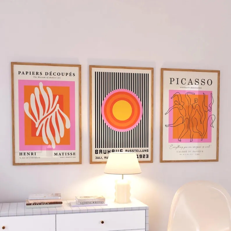 3pcsModern Orange  Bauhaus And - Home Decor Reviews ulasan dan harga