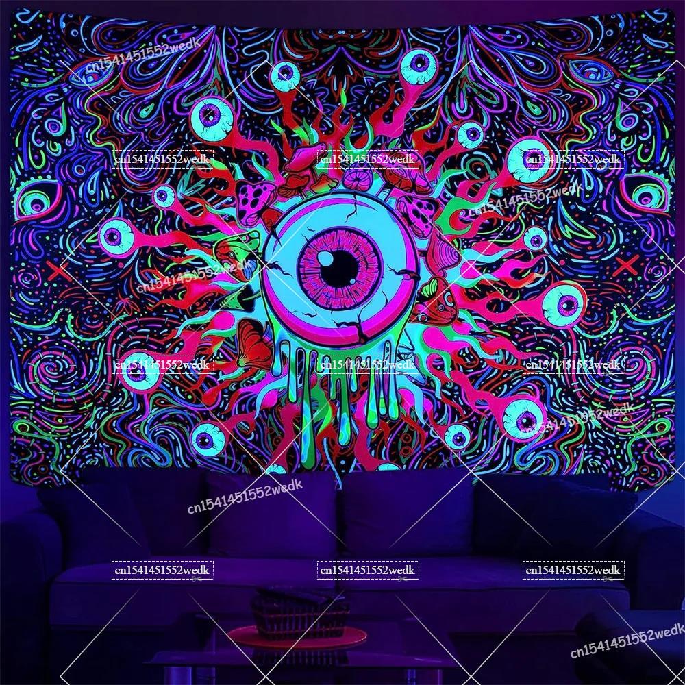 Hippie Skull Blacklight Tapest - Home Decor Hippie ulasan dan harga