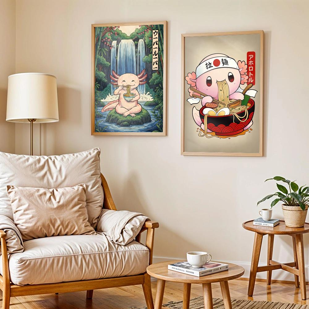 Ramen Axolotls Art Design Post - Home Decor Design Ideas ulasan dan harga