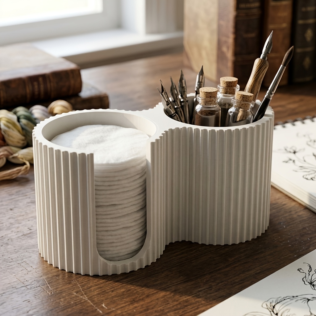 Minimalist Striped Cosmetic Or - Vanity Home Decor ulasan dan harga
