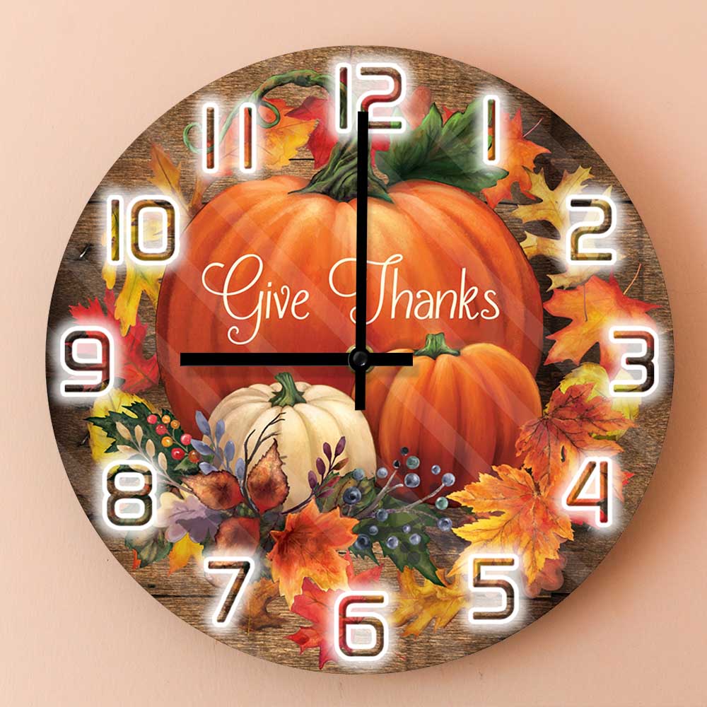 Give Thanks Blessed Wall Clock - Home Decor Design Ideas ulasan dan harga