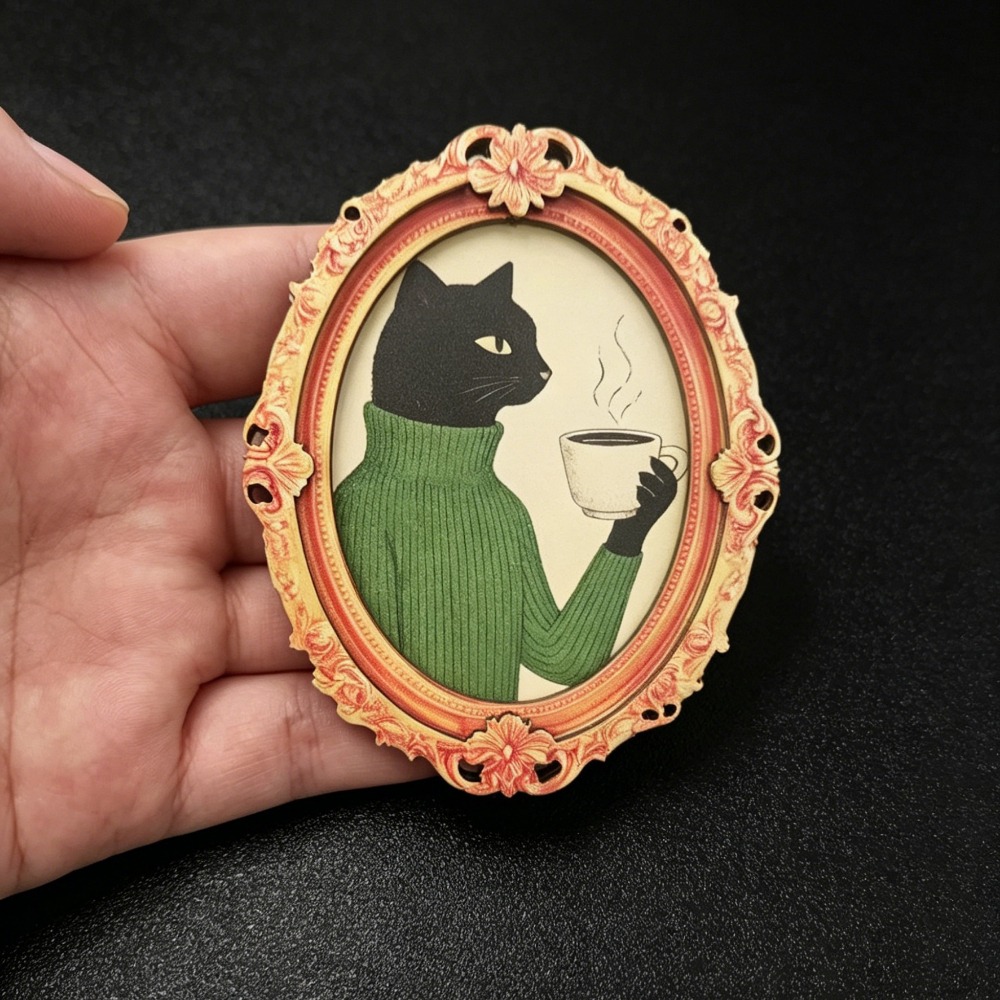 Cute Cat Refrigerator Magnet - - Home Decor White ulasan dan harga