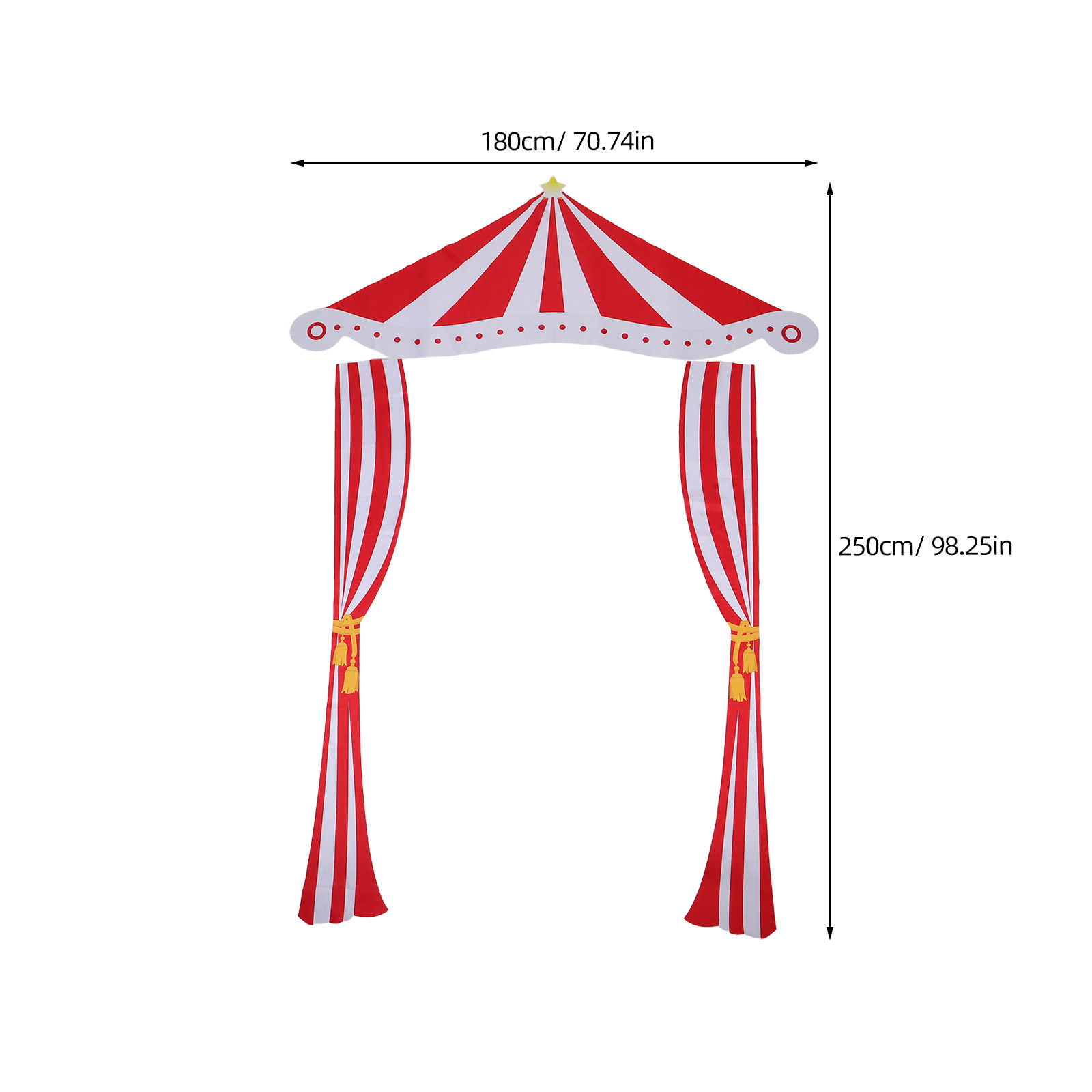 Carnival Theme Backdrop Red Wh - Home Decor White ulasan dan harga