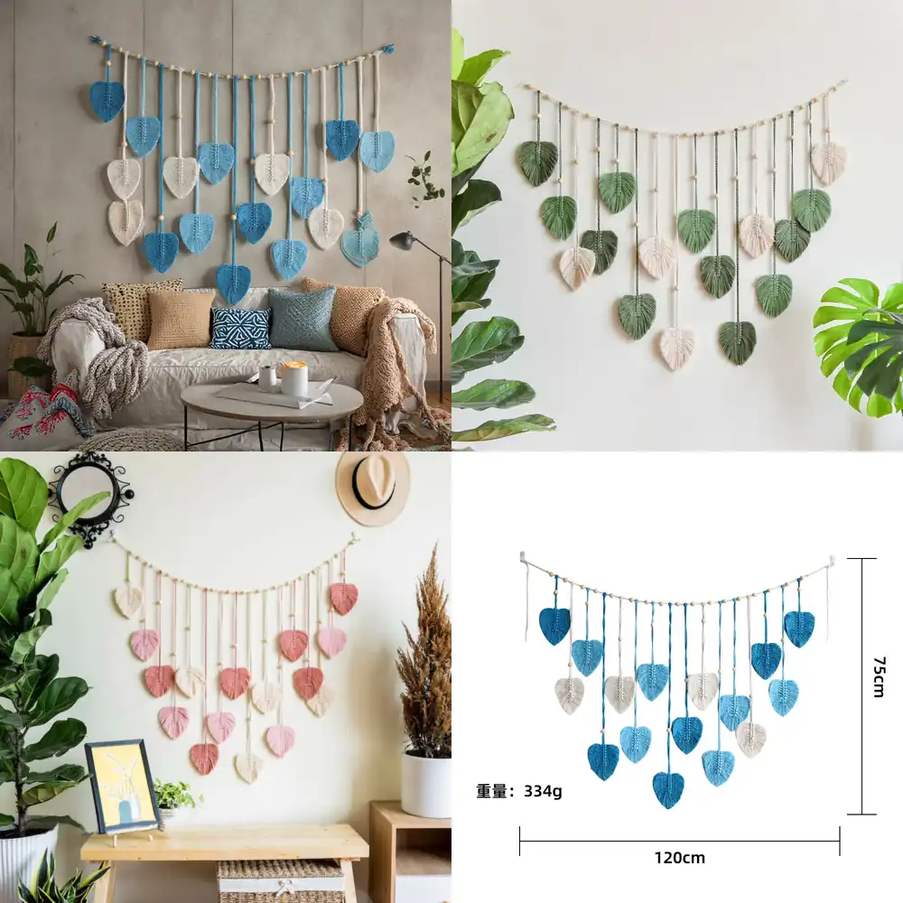 Large Macrame Handmade Fiber L - Home Decor Handmade ulasan dan harga