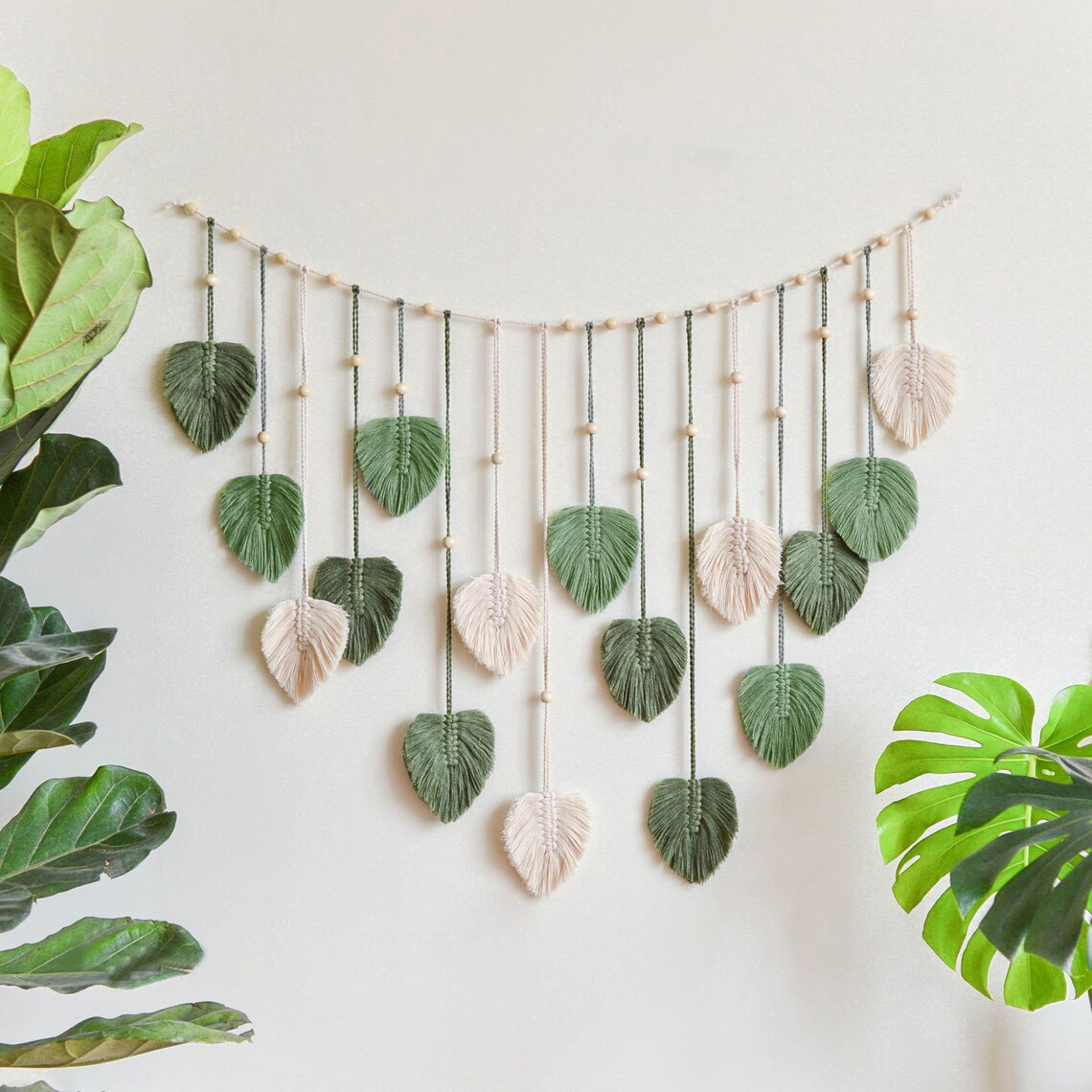 Large Macrame Handmade Fiber L - Home Decor Handmade ulasan dan harga