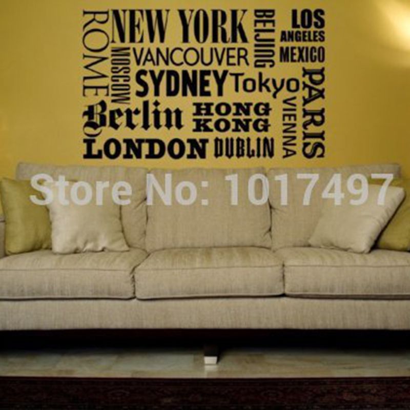 New York London Paris Quote wa - Home Decor London ulasan dan harga