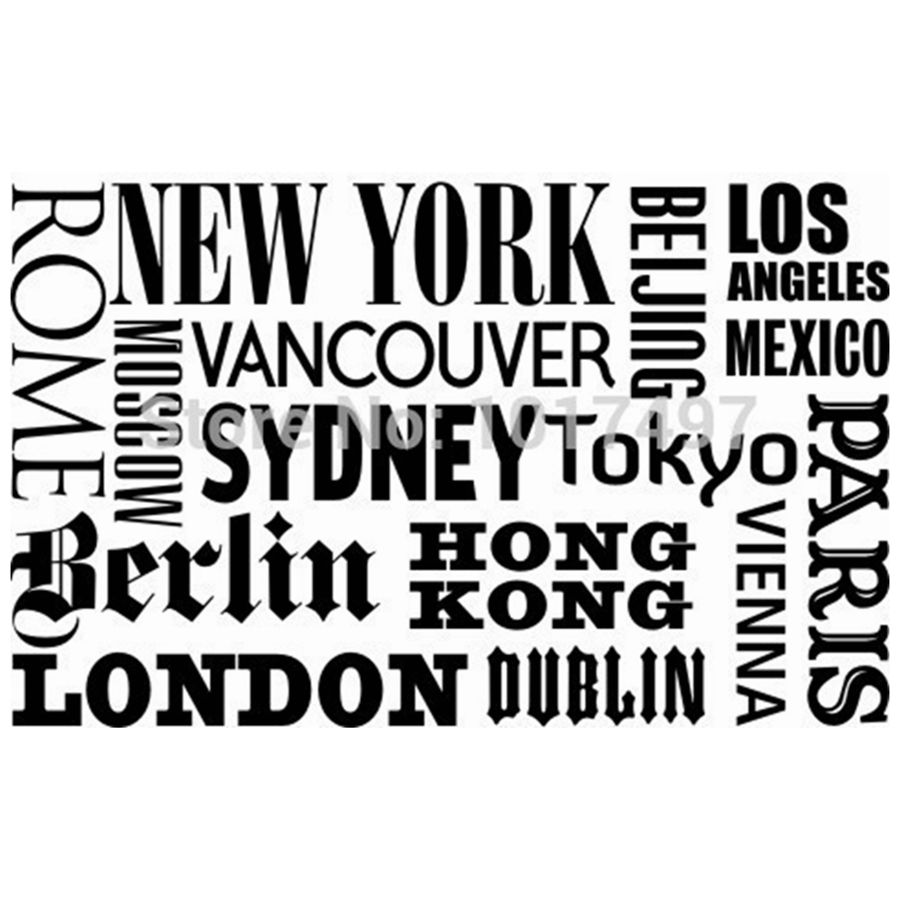 New York London Paris Quote wa - Home Decor London ulasan dan harga