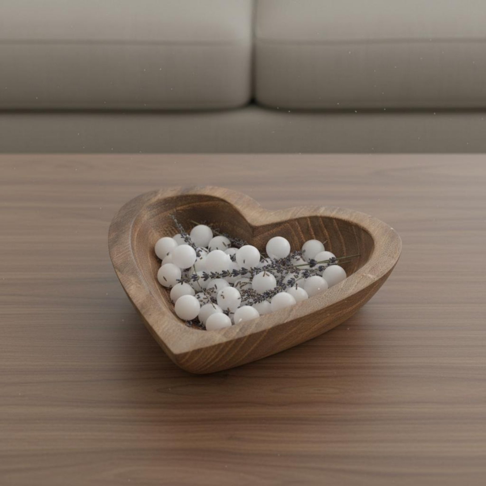 Heart Shaped Wooden Bowl Handm - Home Decor Handmade ulasan dan harga