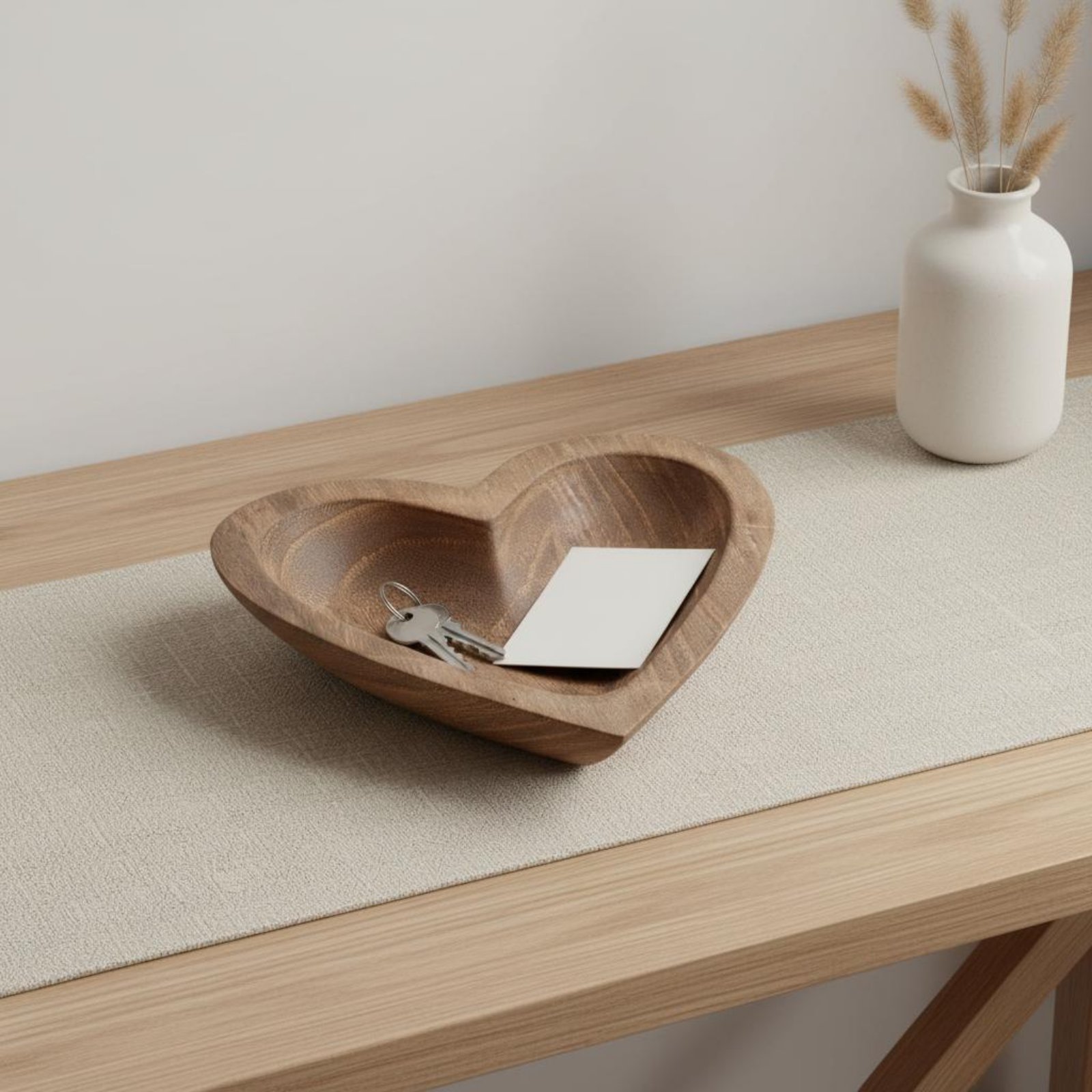 Heart Shaped Wooden Bowl Handm - Home Decor Handmade ulasan dan harga